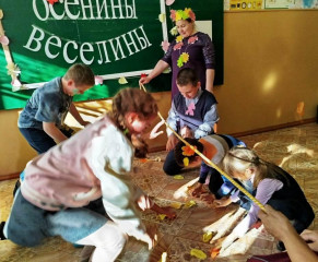 фольклорно - игровой час "Осенины - Веселины" Никитский СДК, библиотека, школа - фото - 8